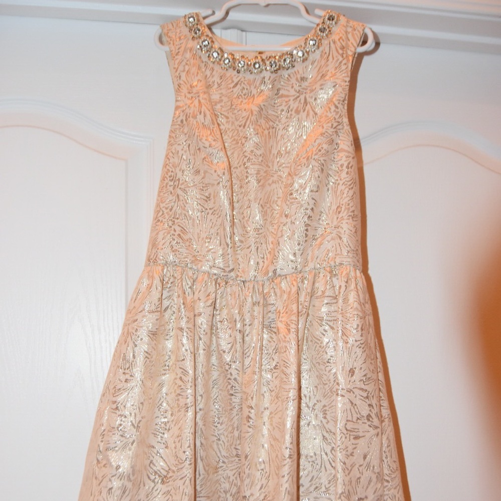 Semi formal or homecoming dress cream color